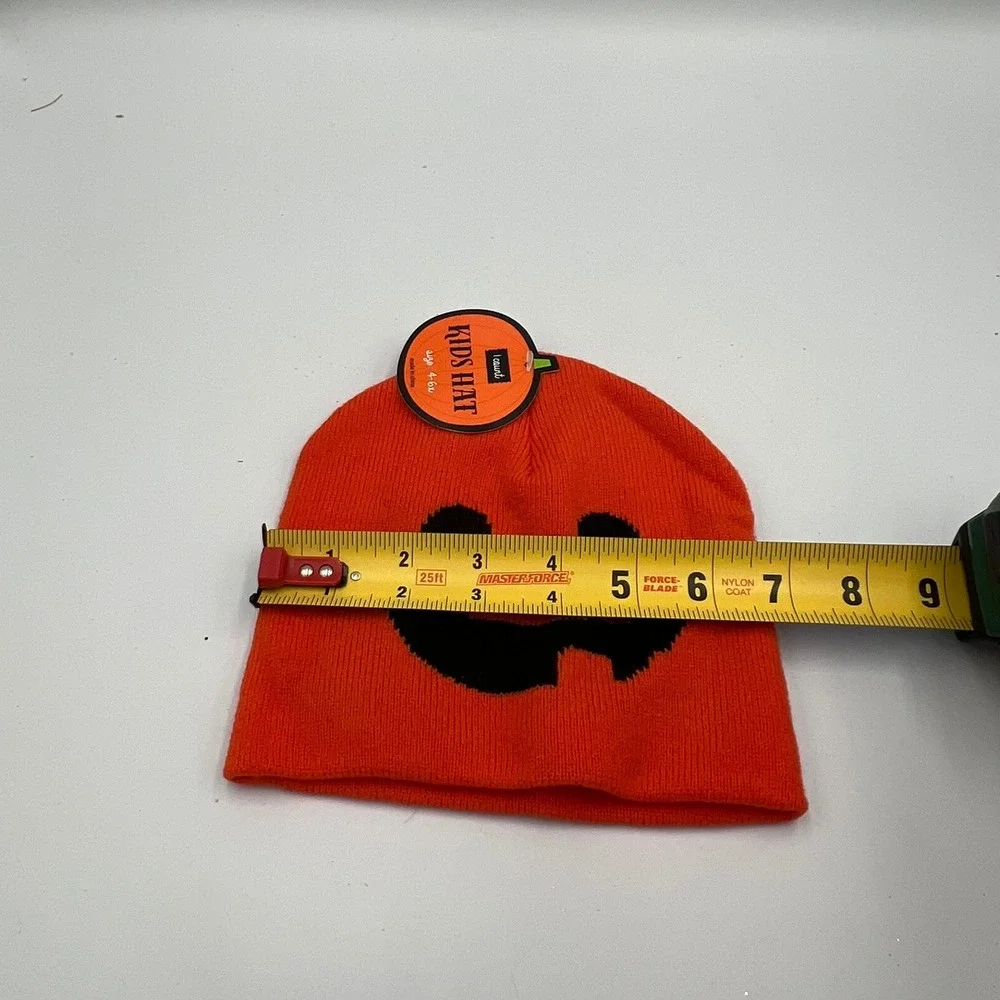Gertex Pumpkin Beanie Kids 4-6x Orange Brand New Halloween Jack-O-Lantern Hat